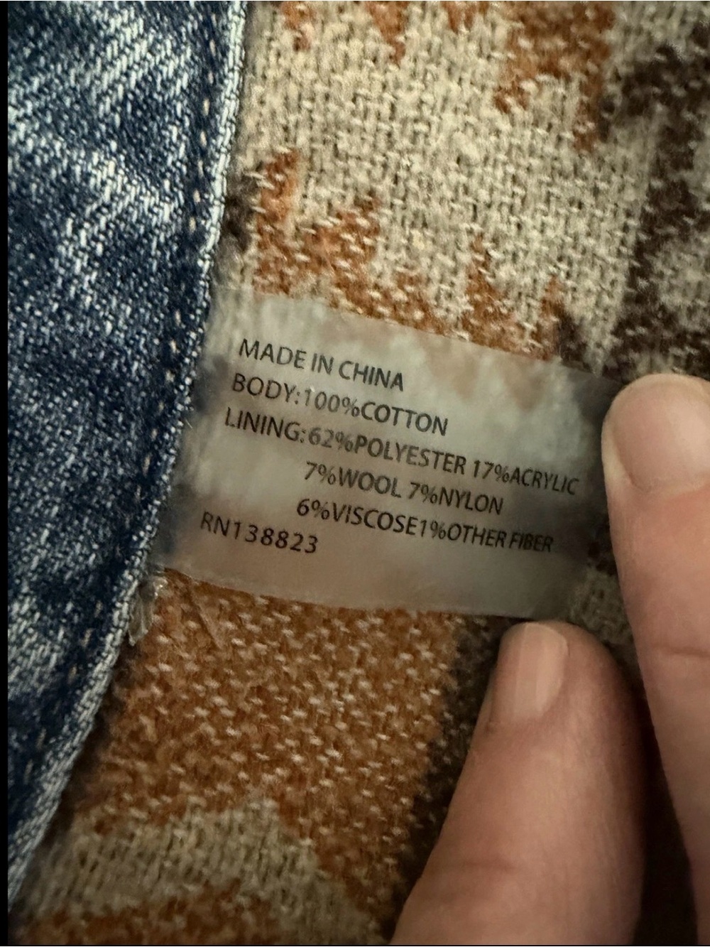 Idyllwind Denim Western Chore Wool Jacket Sz Med. Southwestern Reversible Womens - Picture 8 of 8